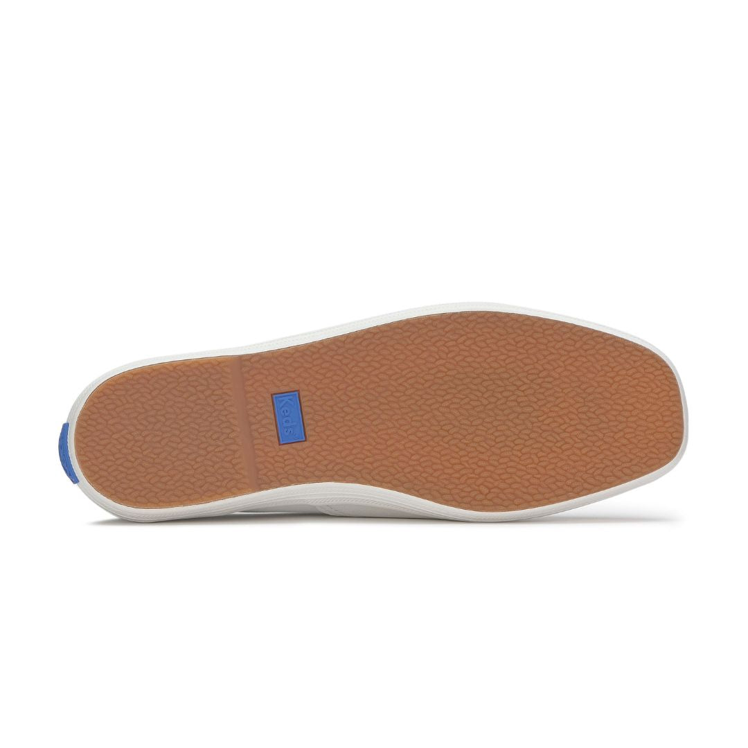 Womens Champion Square Toe Slip Soft Leather Snow White Sneaker (WH68282-SQCVO6110)