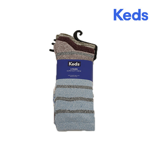 3PPK Super Soft Crew Egret Marl Assorted