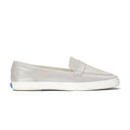Womens Keds Square Toe Loafer Glitter Suede Pale Silver Sneakers (C0SQLFR70400 - WH69699)