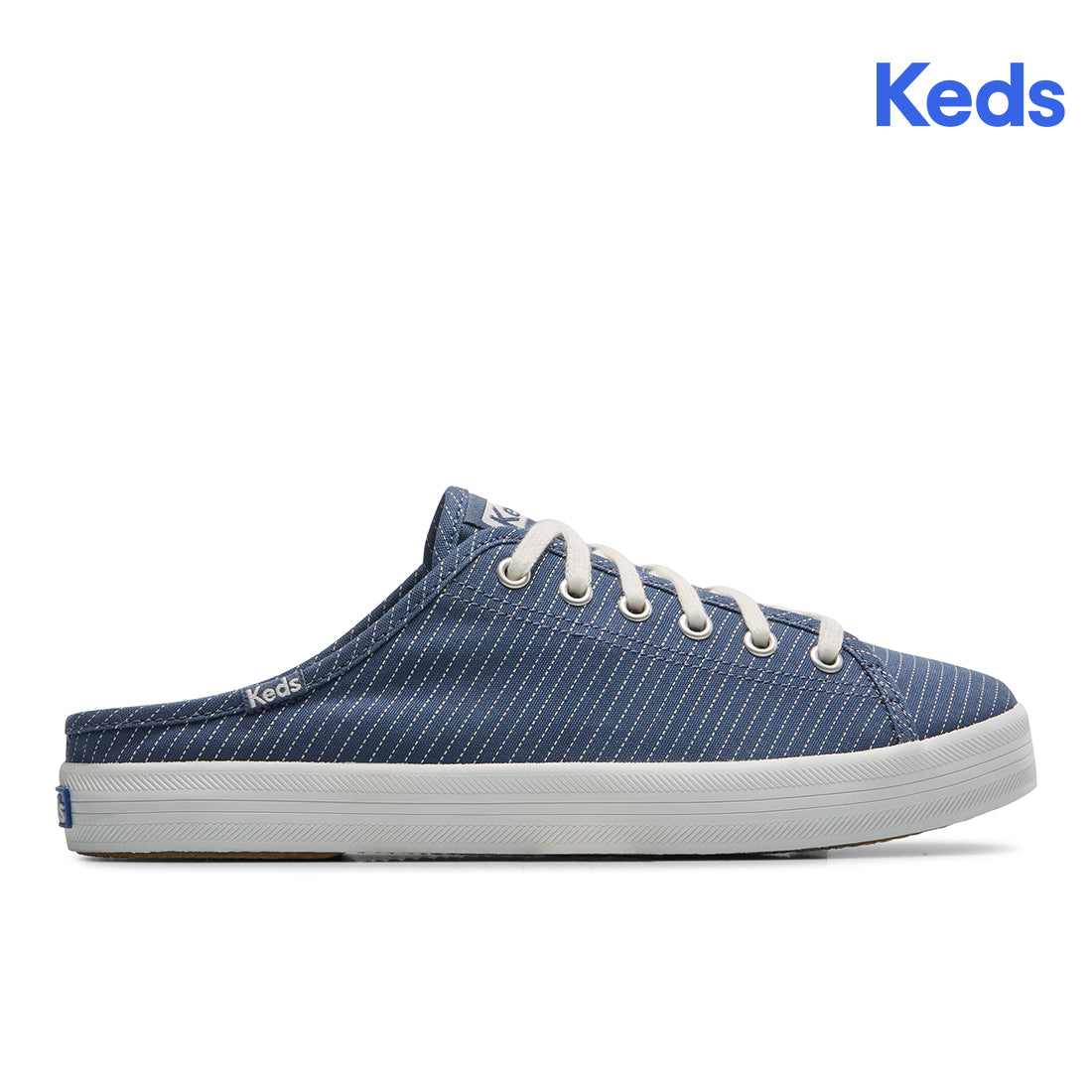 Women's Kickstart Mule Canvas Stripe Blue (WF66895)