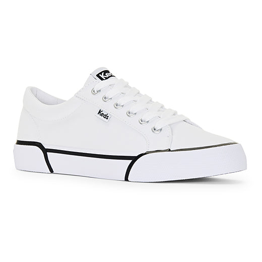 Women's Jump Kick Canvas Bumper Foxing Sneaker White (WF67568)