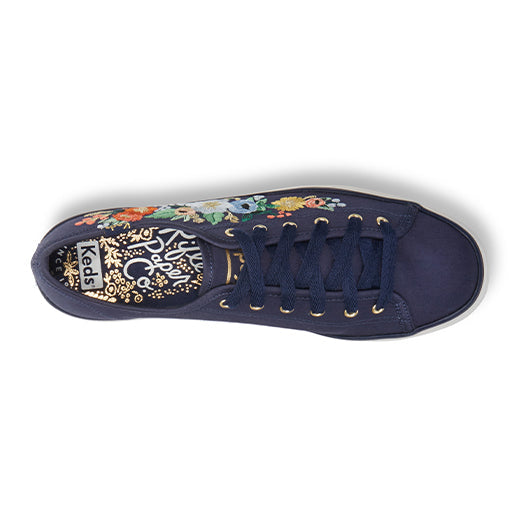 Women's Triple Kick RPC Vintage Blossom Embriodery Sneakers Navy (WF67678)