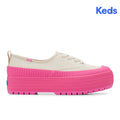Keds Womens' The Platform Lug Weatherized Oatmeal/Pink (WF68106)