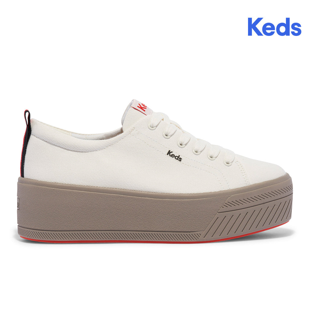 Keds Womens' Skyler Heavy Twill Sneaker White (WF68204)