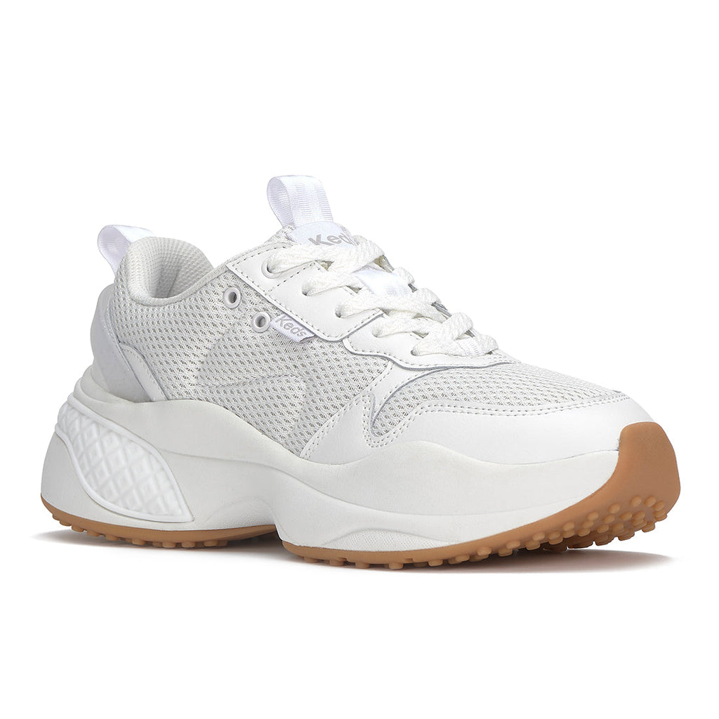 Women's Cross City Trainer Leather/Mesh Sneaker White (WF68266-C0CCTRN61100)
