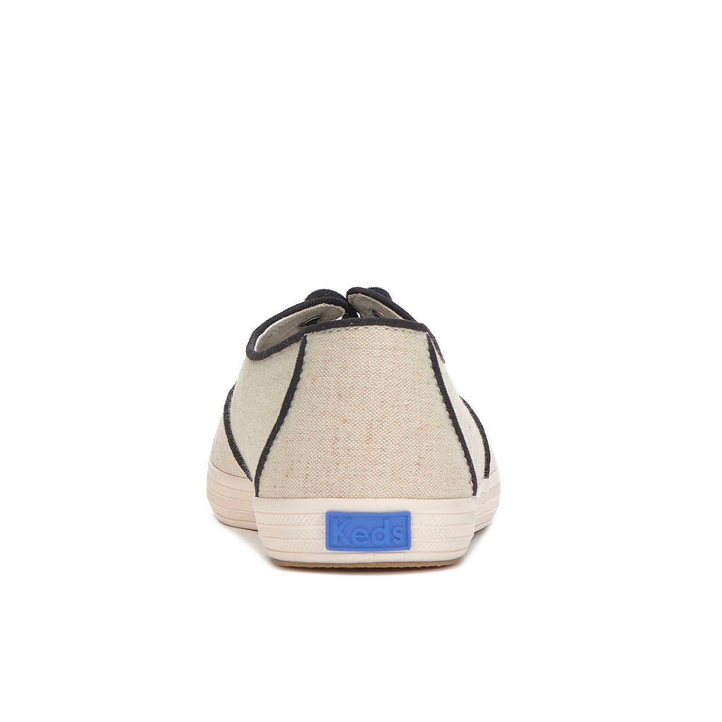 Womens Champion Point Low Wave Canvas Contrast Binding Sneaker Natural/Black  (WF68296-PNTWA5101)