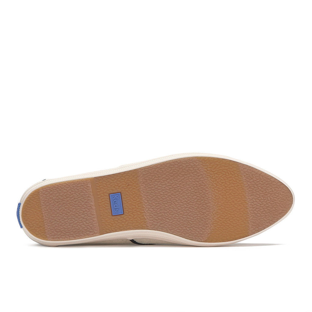 Womens Champion Point Low Wave Canvas Contrast Binding Sneaker Natural/Black  (WF68296-PNTWA5101)