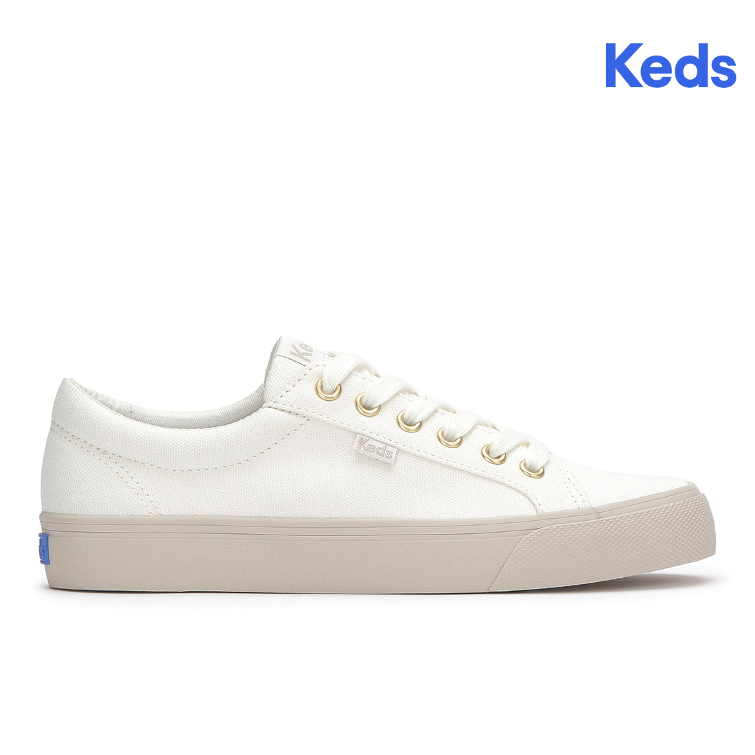 Women's Jump Kick Canvas Tone Off Foxing Sneaker Snow White (WF68396-JKICK2110)