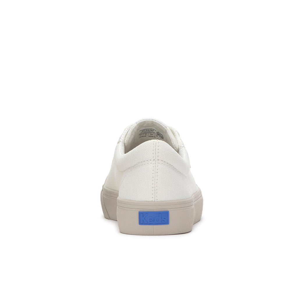 Women's Jump Kick Canvas Tone Off Foxing Sneaker Snow White (WF68396-JKICK2110)