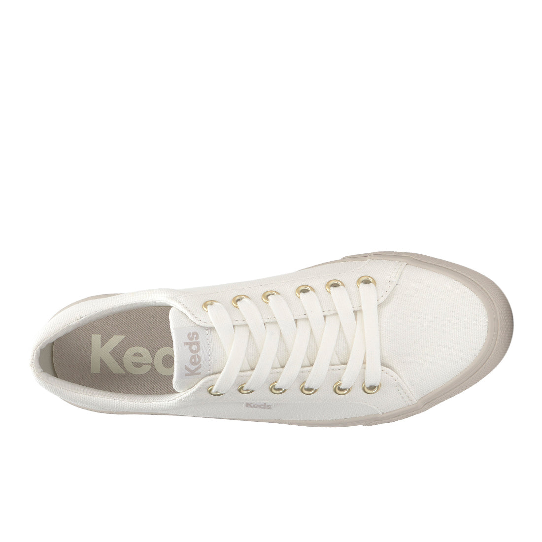Women's Jump Kick Canvas Tone Off Foxing Sneaker Snow White (WF68396-JKICK2110)
