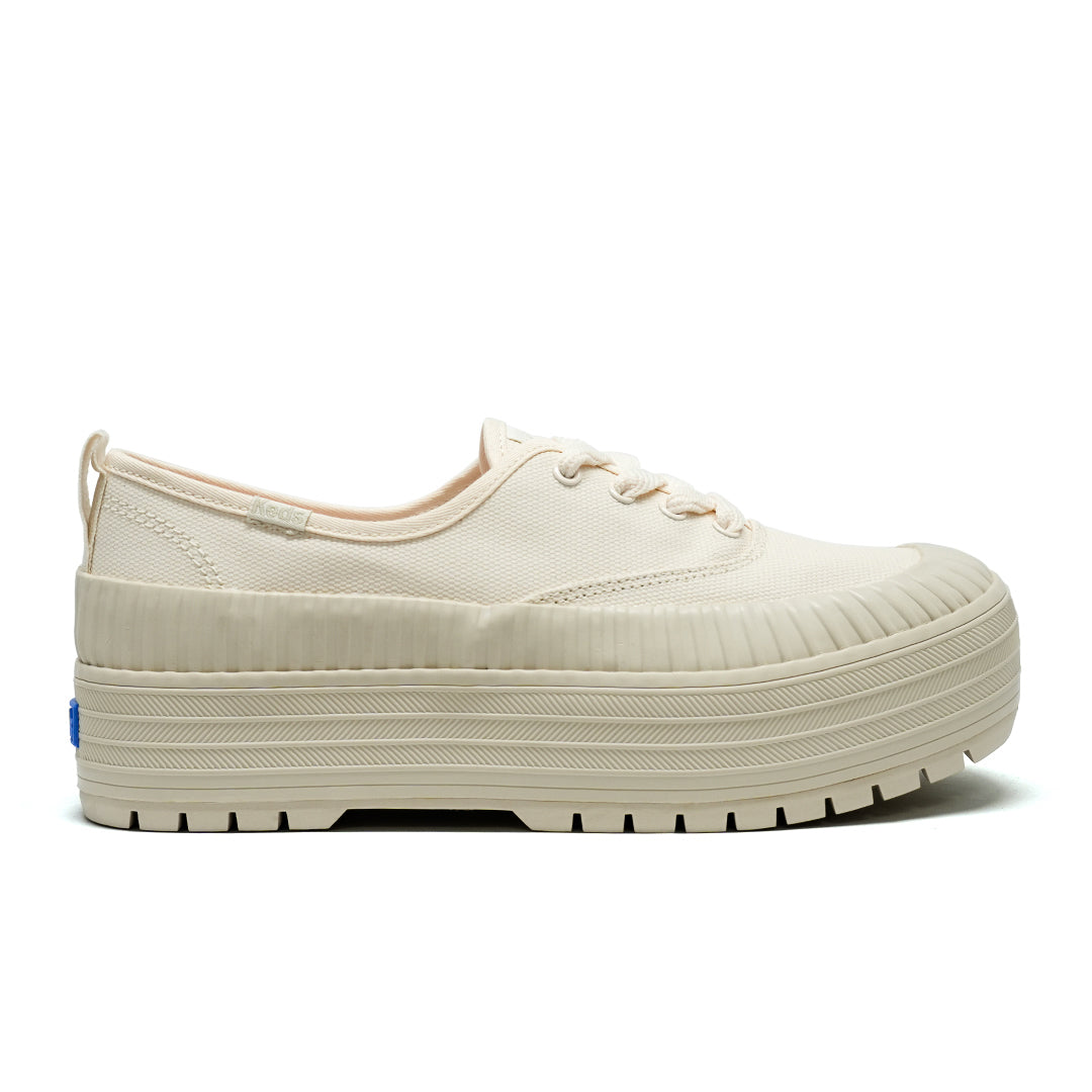 Women's The Platform Lug Weathrized Splash Canvas Sea Salt/Oatmeal (WF68453-C0PLTLUG51110)