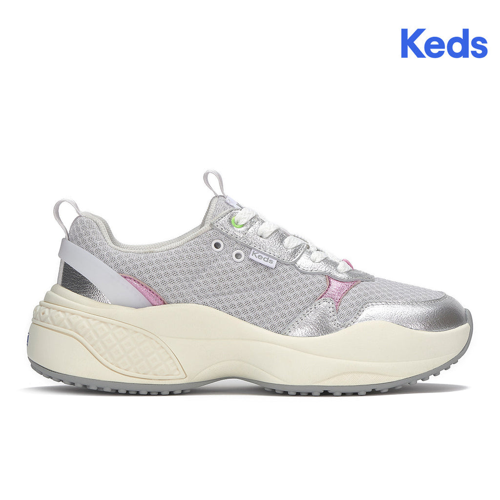 Women's Cross City Trainer Leather/Mesh Sneaker Grey/Silver (WF68473-C0CCTRN70600)