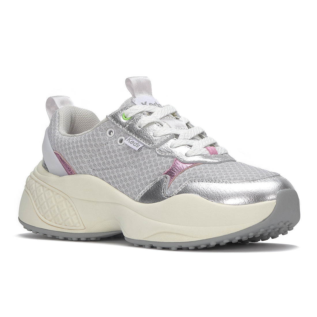 Women's Cross City Trainer Leather/Mesh Sneaker Grey/Silver (WF68473-C0CCTRN70600)