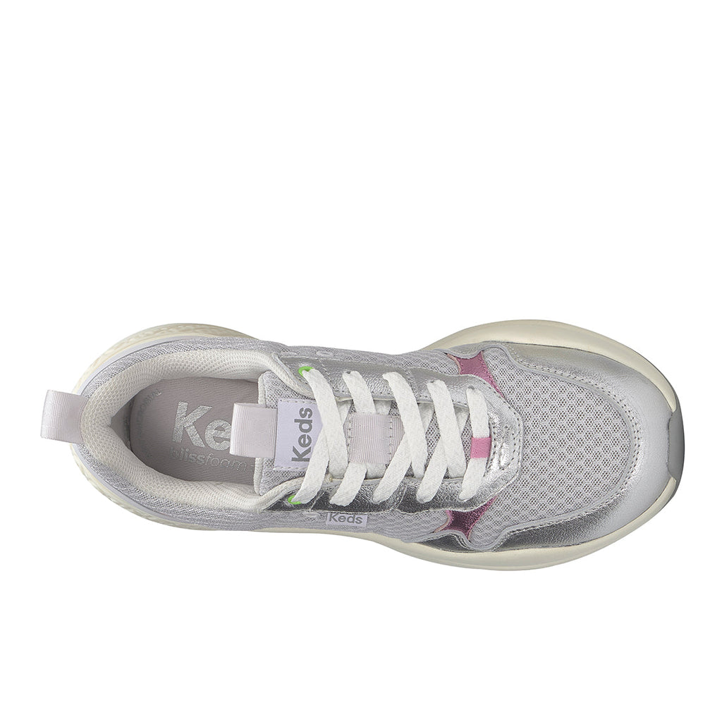 Women's Cross City Trainer Leather/Mesh Sneaker Grey/Silver (WF68473-C0CCTRN70600)