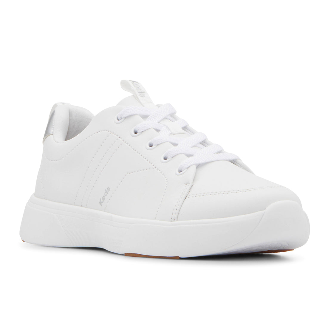 Women's Blisswalk Lace Pu Sneaker White/Silver (WF68501-BLISLC6110)