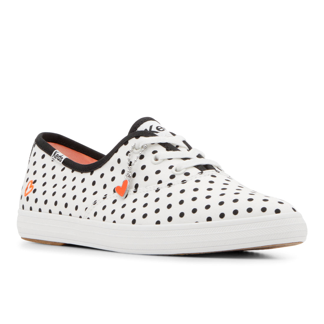 Womens Champion Point Low Canvas Small Polka Dot Sneaker Snow White/Black (WF68592-PNTLO4110)