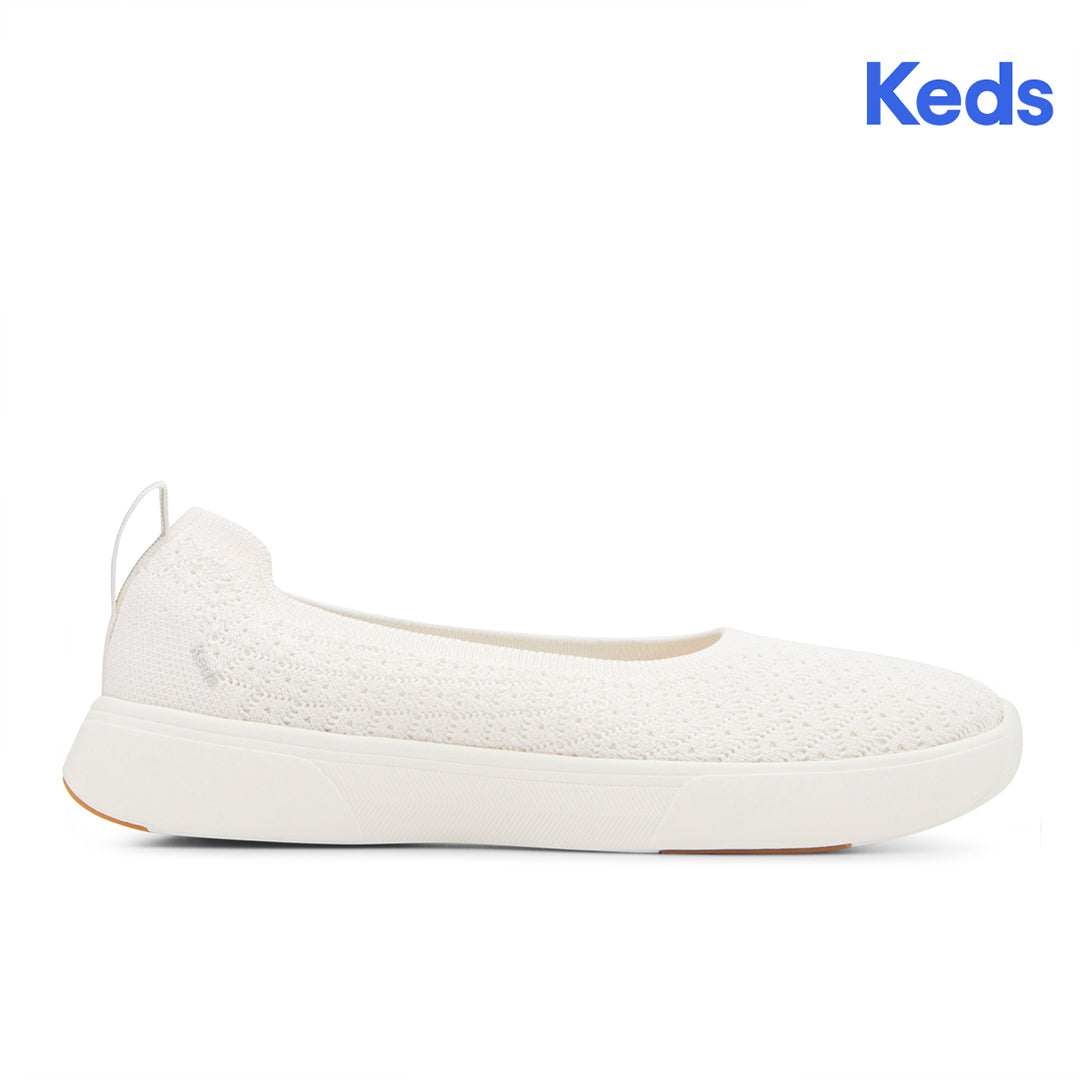 Women's Blisswalk Skimmer Starburst Eng Knit Snow White Sneaker (BLISSK5A110-WF68600)