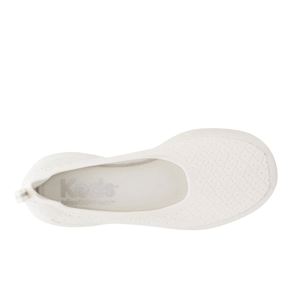 Women's Blisswalk Skimmer Starburst Eng Knit Snow White Sneaker (BLISSK5A110-WF68600)