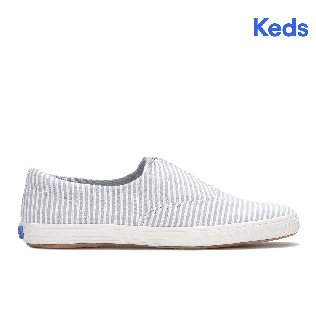 Womens Champion Round Toe Slip Ticking Stripe Sneaker Gray (WF68644-C0RNCVO5A0200)