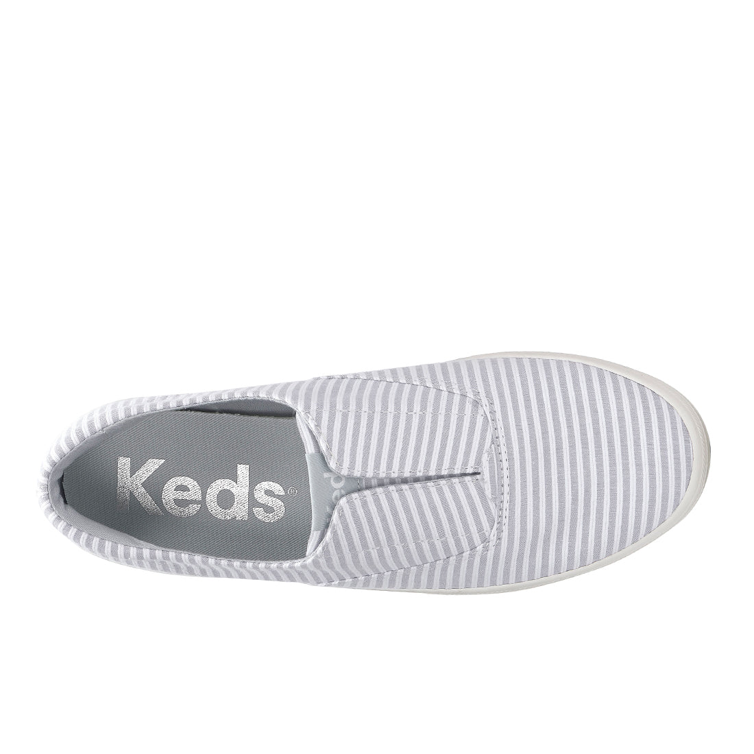 Womens Champion Round Toe Slip Ticking Stripe Sneaker Gray (WF68644-C0RNCVO5A0200)