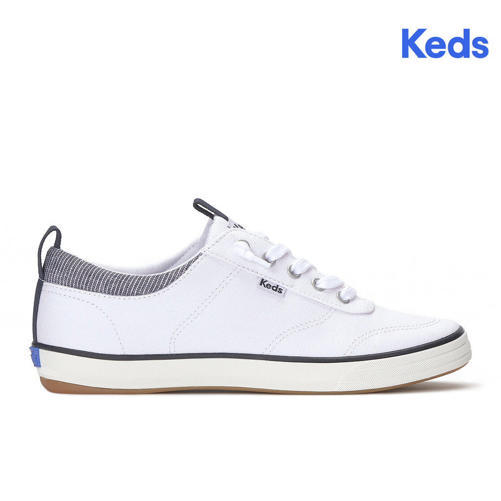 Keds Center III Slip-On Canvas White/Navy (WF68738-CNTSLP1110)
