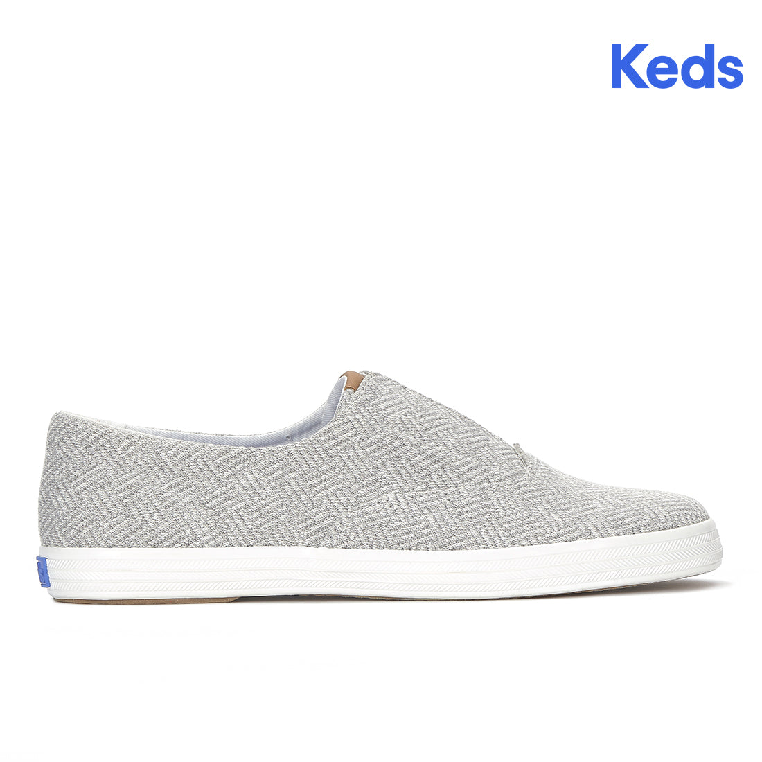 Keds Champion Round Toe Slip Crosshatch Textile Sneaker Light Grey (WF68941-RNCVO5D060)