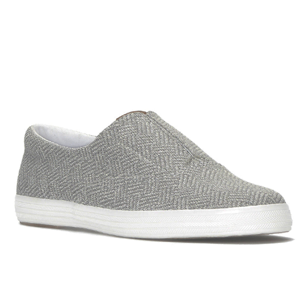 Keds Champion Round Toe Slip Crosshatch Textile Sneaker Light Grey (WF68941-RNCVO5D060)