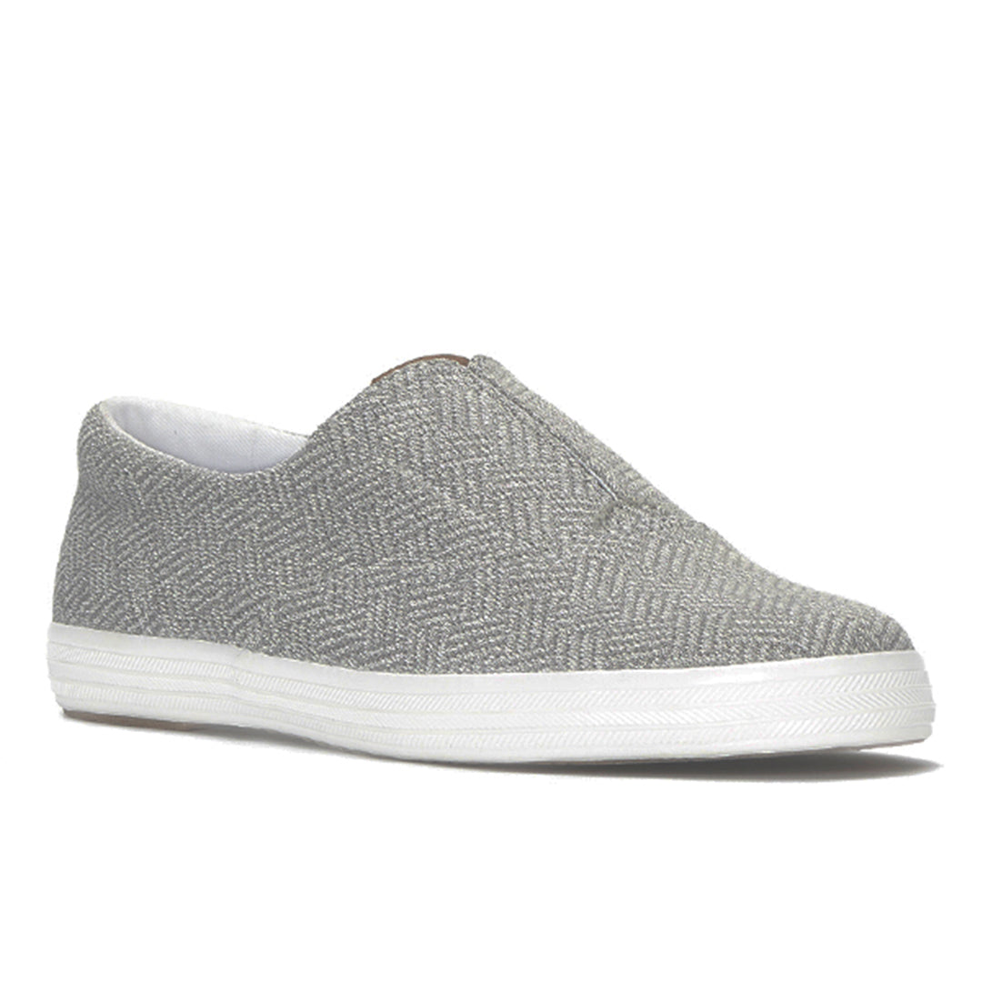 Keds Champion Round Toe Slip Crosshatch Textile Sneaker Light Grey (WF68941-RNCVO5D060)