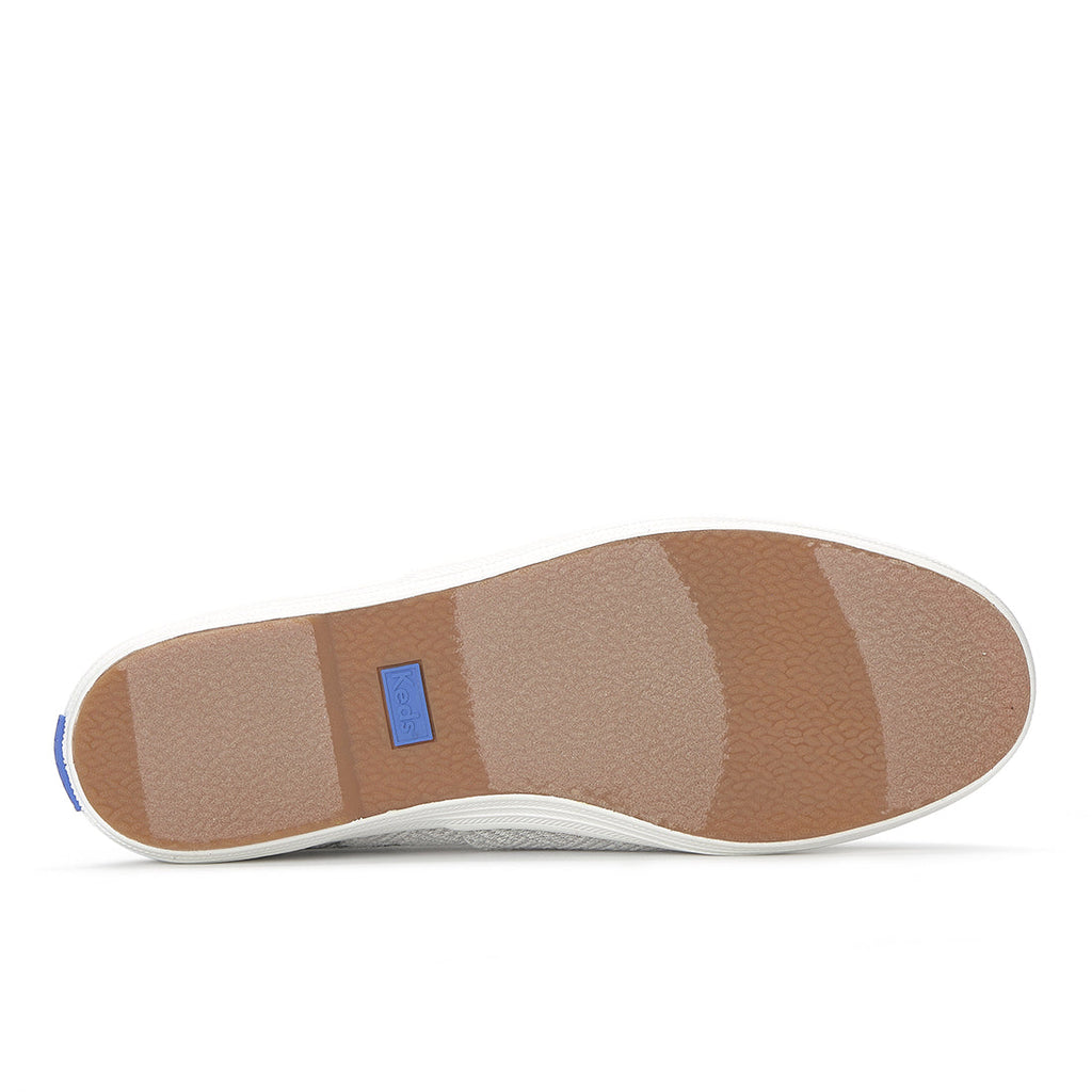 Keds Champion Round Toe Slip Crosshatch Textile Sneaker Light Grey (WF68941-RNCVO5D060)