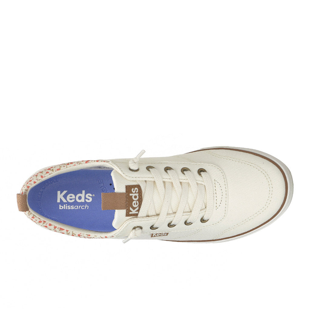 Keds Center III Slip-On Canvas Floral Collar Egret (WF68982-CNTSLP5B270)