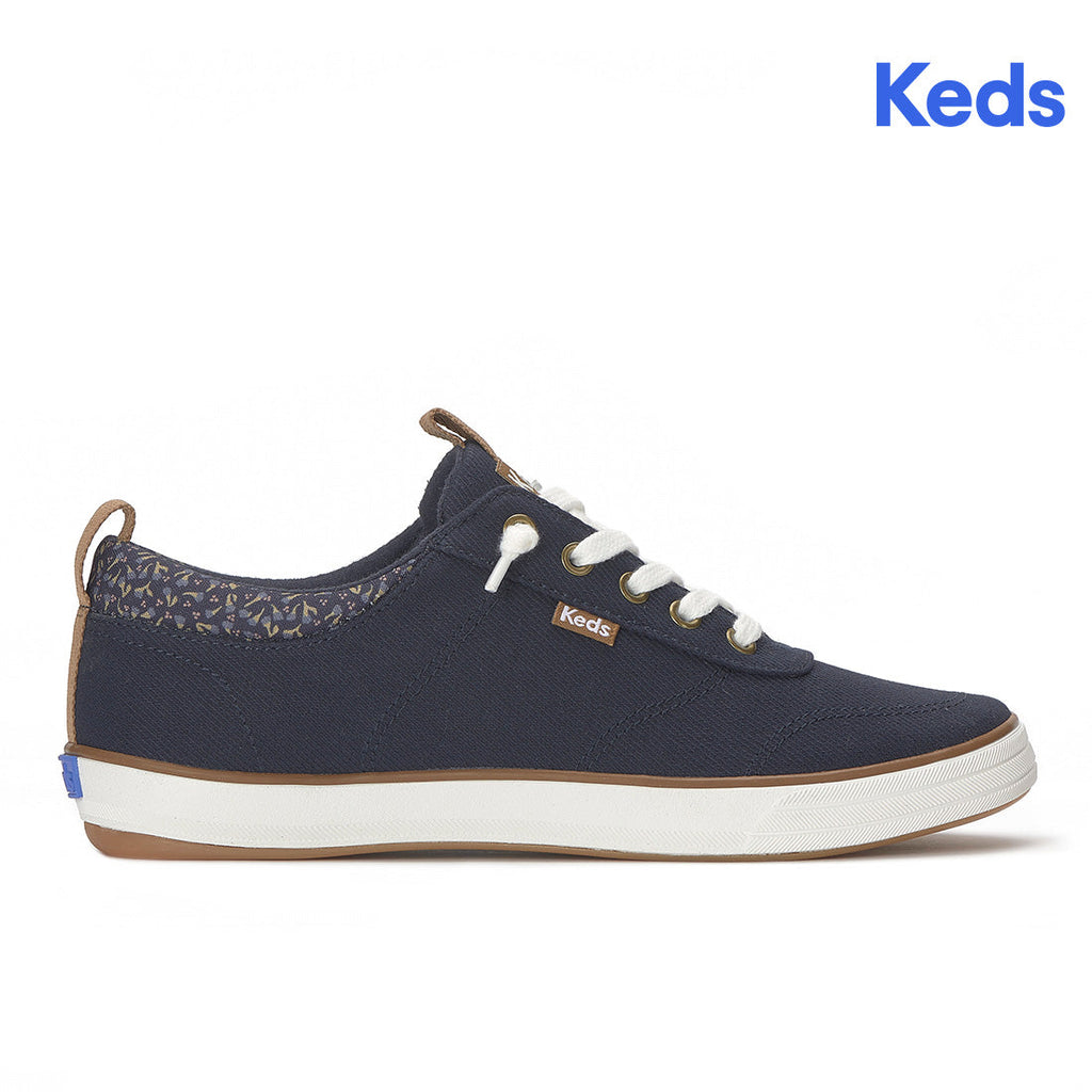 Keds Center III Slip-On Canvas Floral Collar Navy (WF69001-CNTSLP5B410)