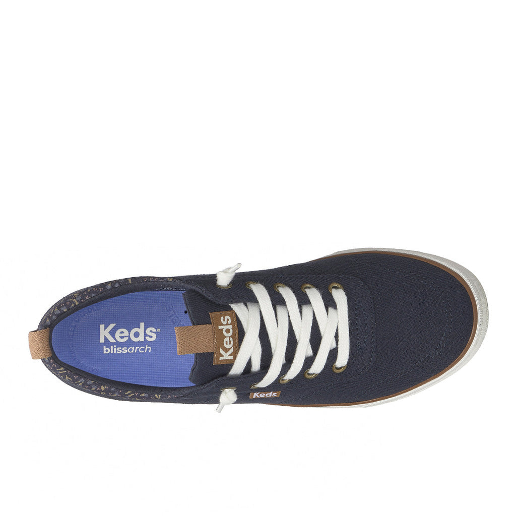 Keds Center III Slip-On Canvas Floral Collar Navy (WF69001-CNTSLP5B410)