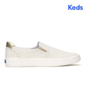Women's Pursuit Slip Lurex Linen Snow White/Gold Sneaker (PRSLIP5C110-WF69166)