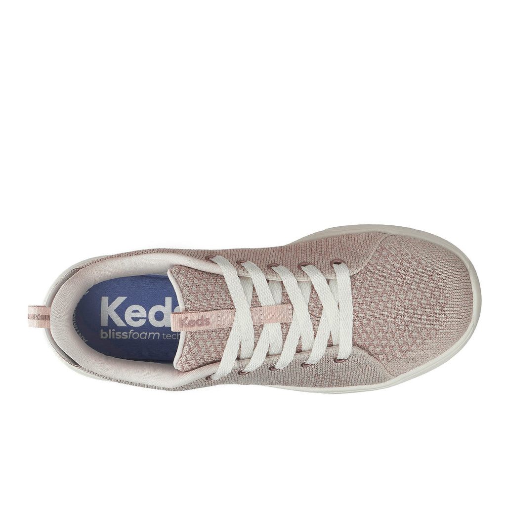 Women's Blisswalk Lace Metallic Eng Knit Rose Gold Sneaker (BLISLC5C680-WF69192)