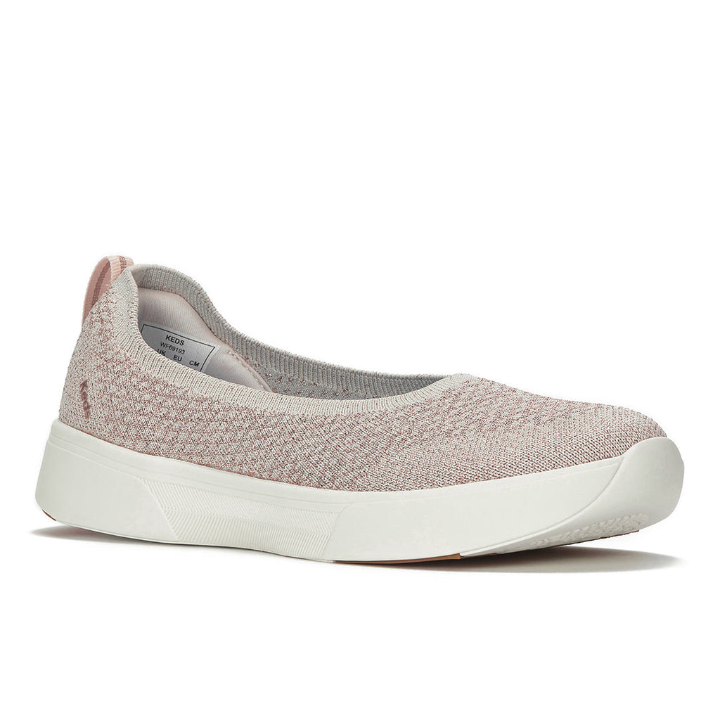Women's Blisswalk Skimmer Metallic Eng Knit Rose Gold Sneaker (BLISSK5B680-WF69193)