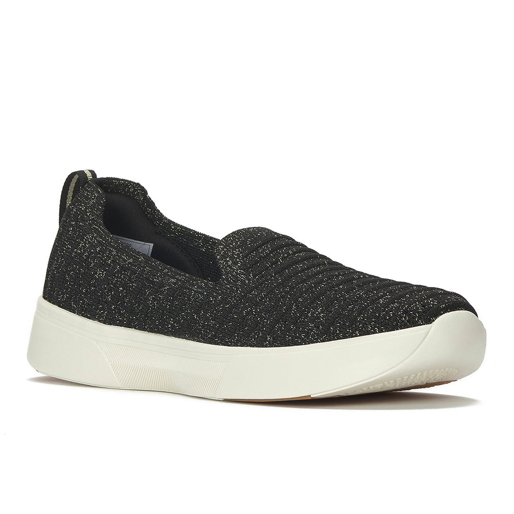 Women's Blisswalk Loafer Stripe Eng Knit Black Sneaker (BLISLF5A001-WF69197)
