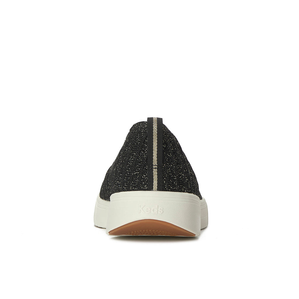 Women's Blisswalk Loafer Stripe Eng Knit Black Sneaker (BLISLF5A001-WF69197)