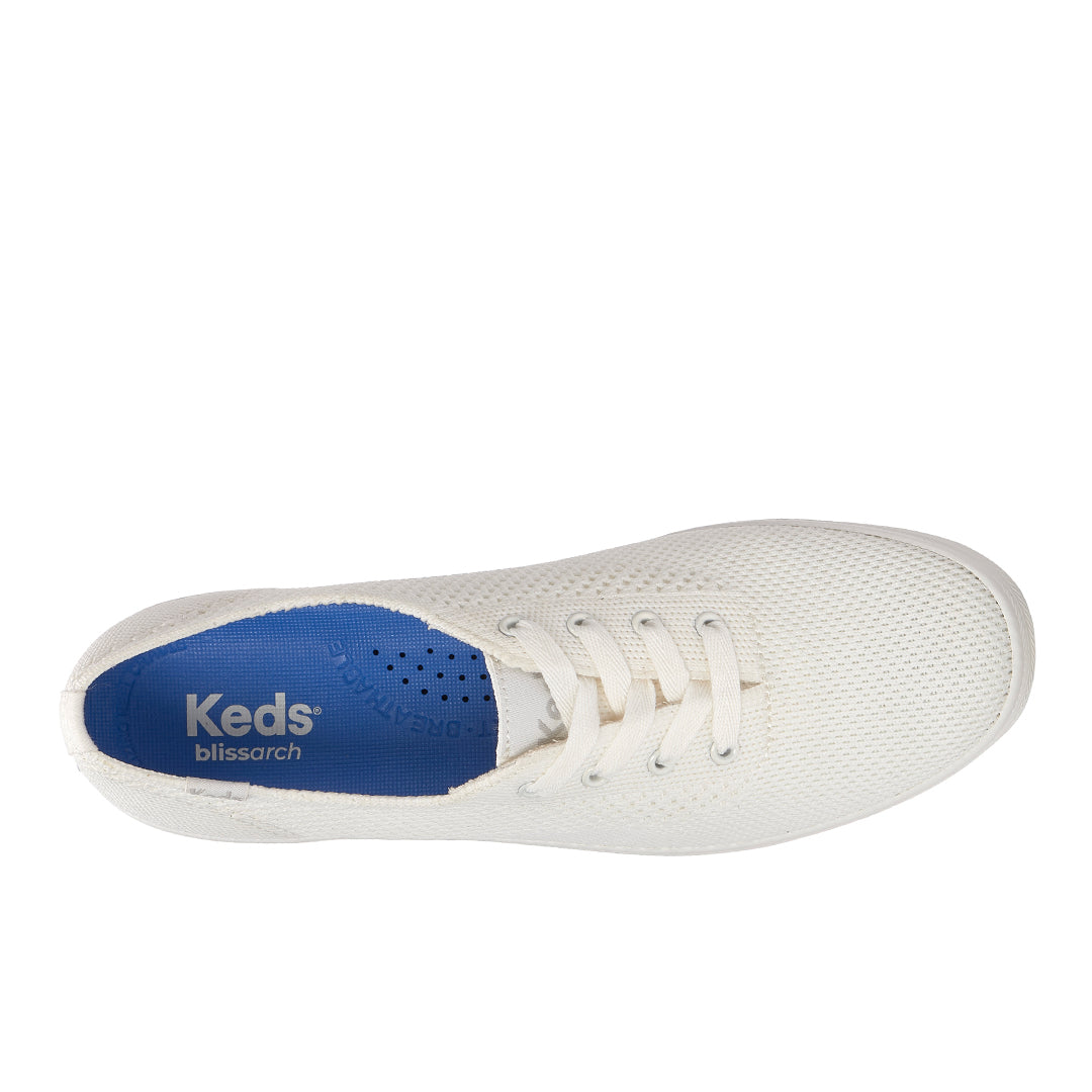 Women's Keds Champion Eng Knit Snow White Sneaker (CHAMP5G110-WF69352)