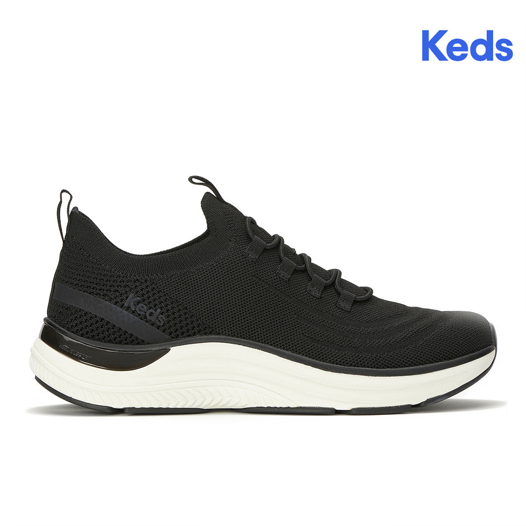Women's Blissmove Slip On Marled Eng Knit Black Sneaker (BMSLIP5A001-WF69363)