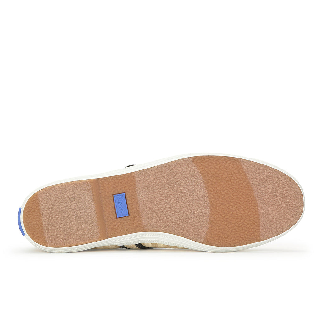 Women's Maisie Mary Jane Printed Stripe Twill Black/Natural Sneaker (MAMJ4101-WF69374)