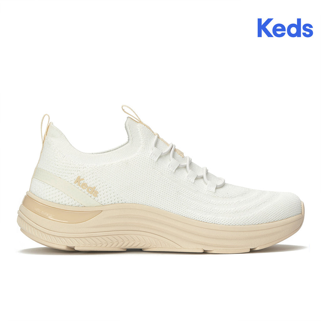 Women's Blissmove Slip On Eng Knit Snow White/Parchment Sneaker (BMSLIP5111-WF69404)