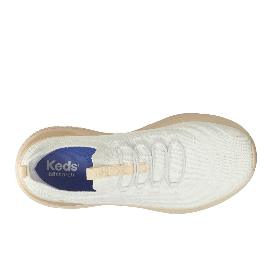 Women's Blissmove Slip On Eng Knit Snow White/Parchment Sneaker (BMSLIP5111-WF69404)