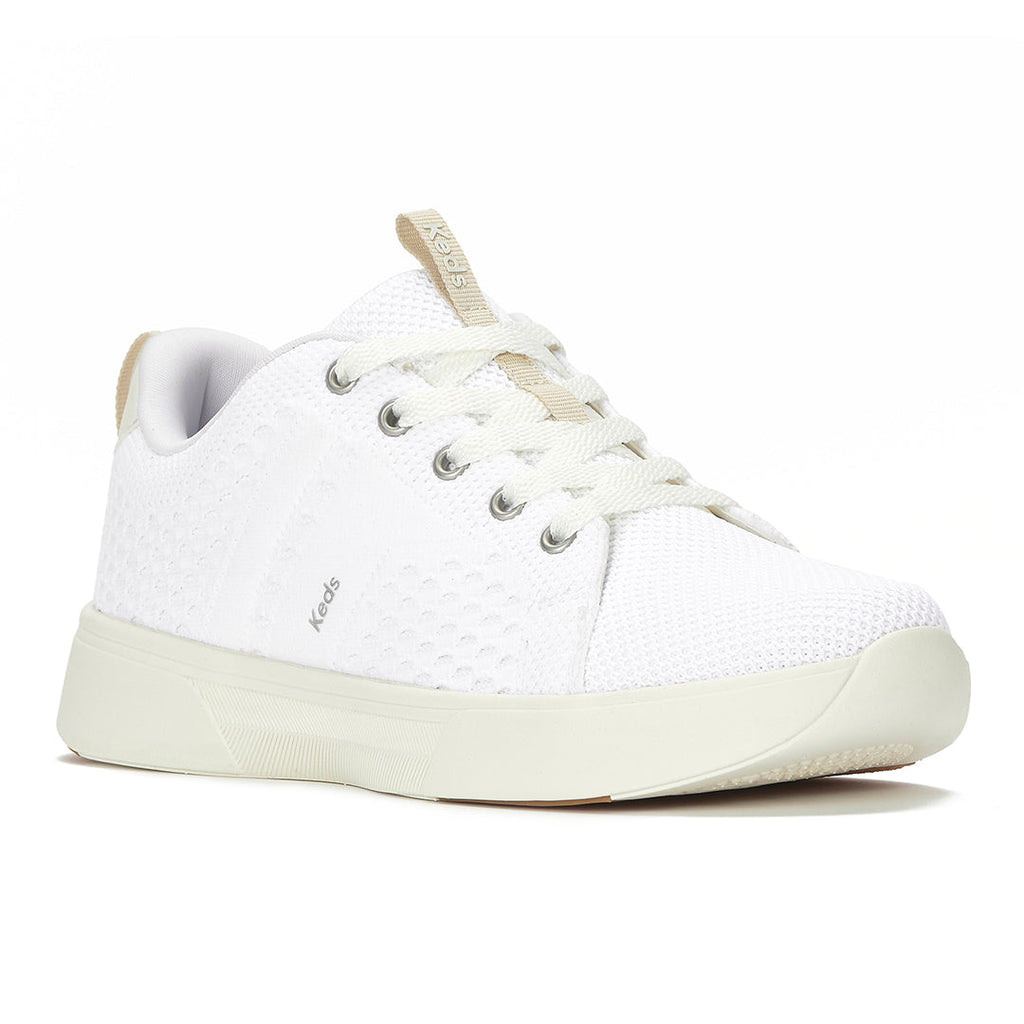 Women's Blisswalk Lace Textured Eng Knit Snow White Sneaker (BLISLC5F110-WF69411)