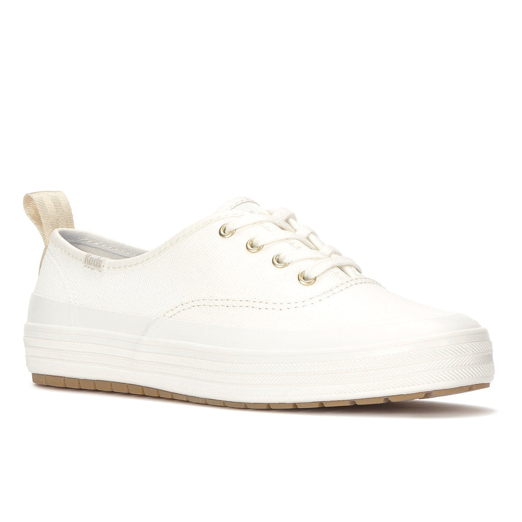 Womens Champion Splash Coated Canvas Snow White Sneakers (CHSPL11110-WF69760)