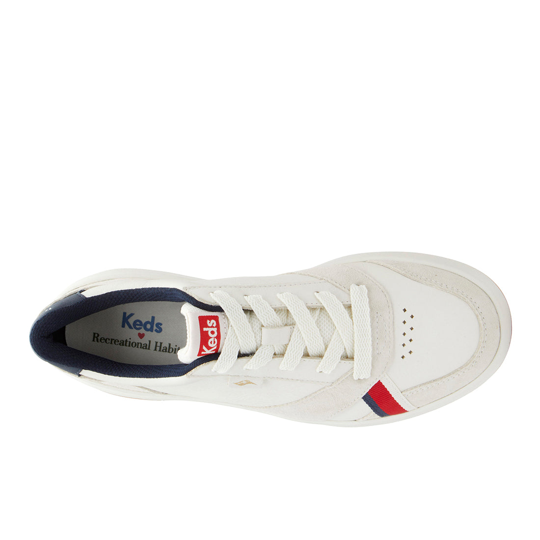 Keds Womens' Recreational Habits The Court White/Navy/Red (WH67545)