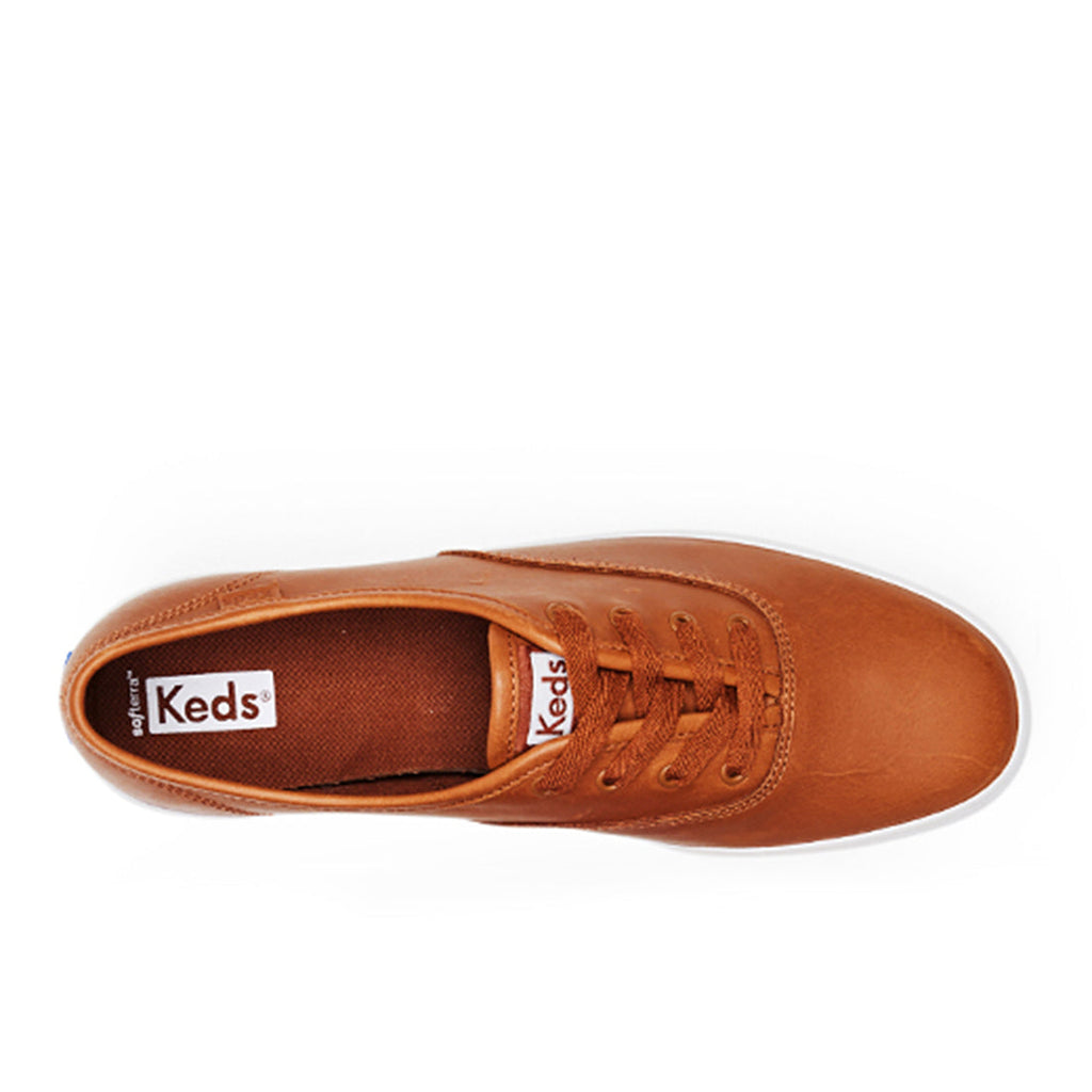 Women's Champion Premium Leather Sneaker Cognac (WH67557)