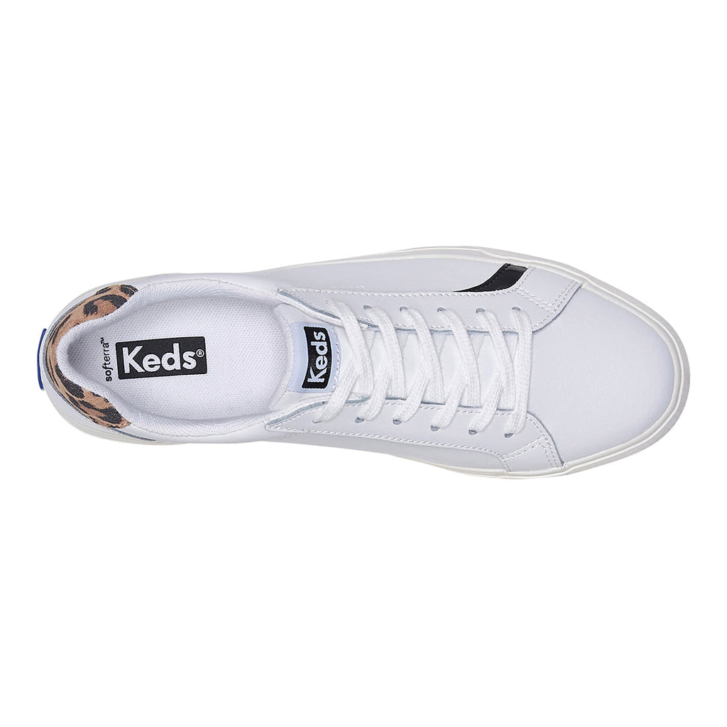 Women's Pursuit Leather Leo Sneaker White/Tan (WH67811)