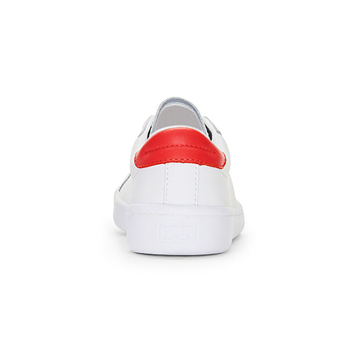 Women's Ace Leather Sneaker White / Red (WH67878)