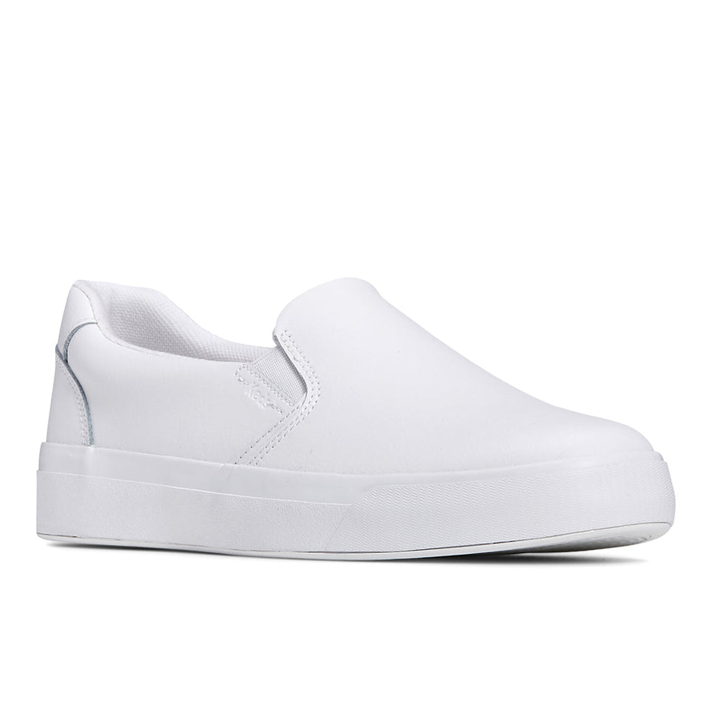 Keds Womens' Pursuit Slip Leather White (WH67977)