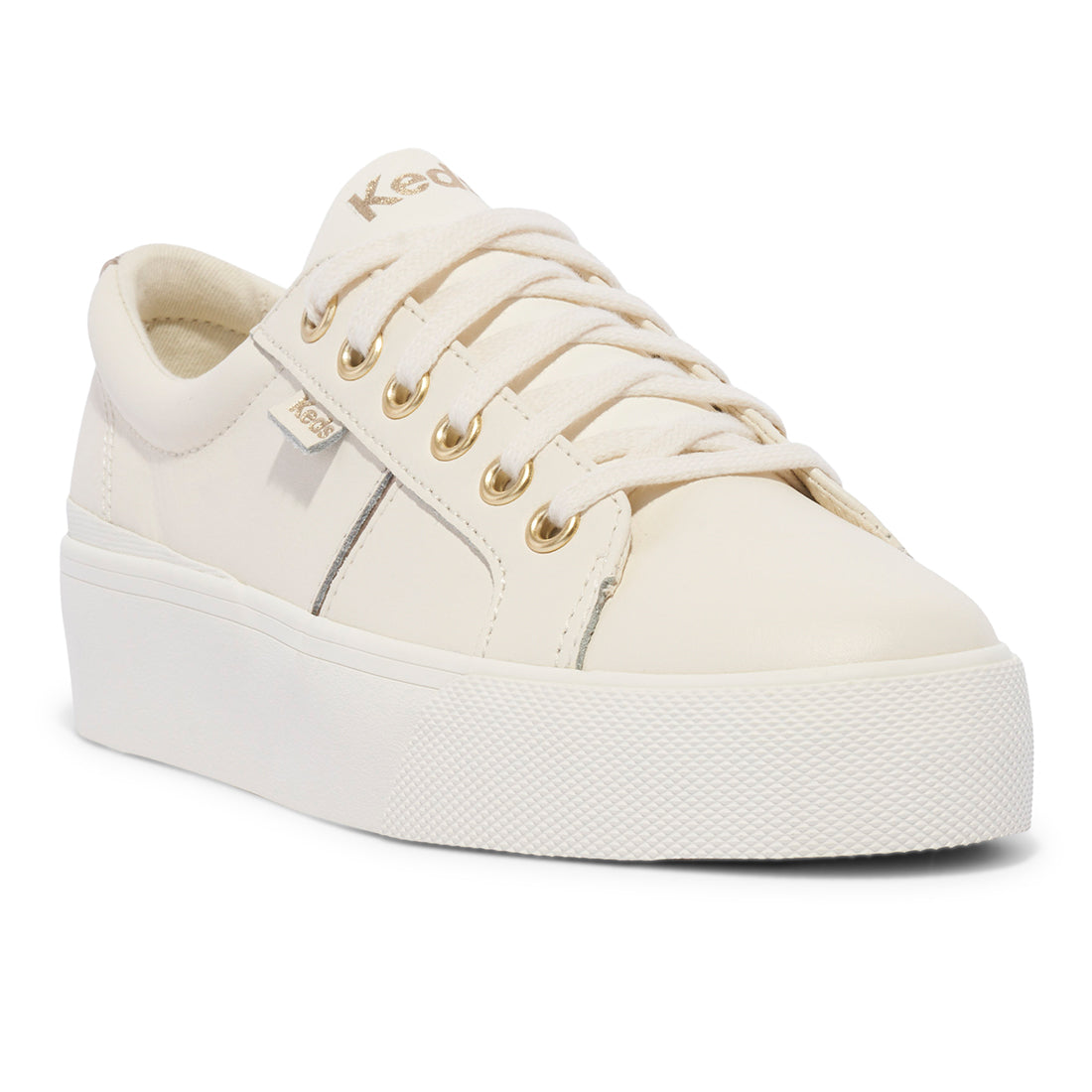 Women's Jump Kick Duo Leather Metallic Pops Off-White Sneaker (WH68090-JKDUO827)